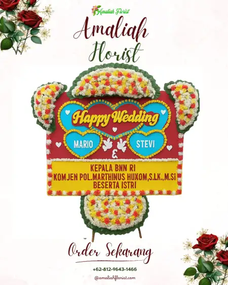 Papan Bunga Pernikahan Sumberkerto